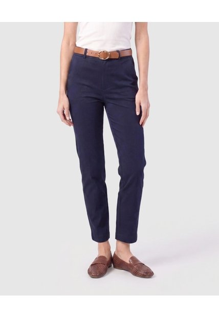 Pantalón Recto Clásico Mujer  Para Mujer Azul Patprimo