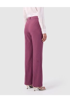 Pantalón Wide Leg Mujer Con Trabillas Para Mujer Morado Patprimo