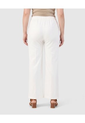 Pantalón Wide Leg Con Cordón Para Mujer Curvy Para Mujer Blanco Patprimo