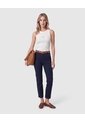 Pantalón Recto Clásico Mujer  Para Mujer Azul Patprimo de Patprimo