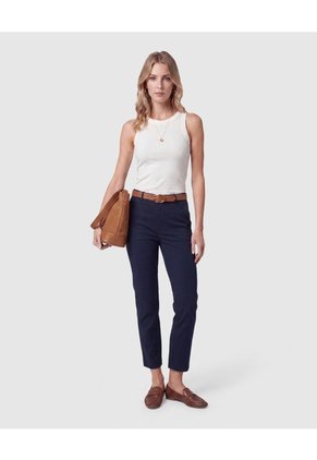 Pantalón Recto Clásico Mujer  Para Mujer Azul Patprimo