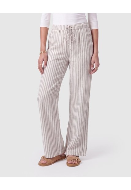 Pantalón Recto Con Cordón Mujer  Para Mujer Café Patprimo