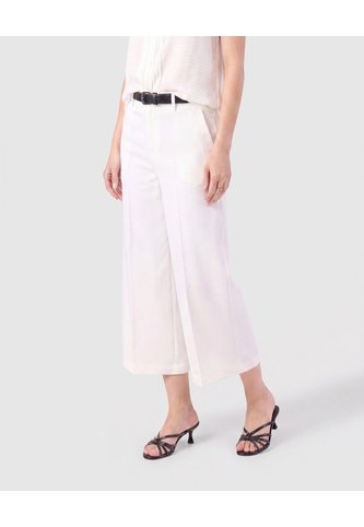 Pantalón Culotte De Corte Amplio Mujer  Para Mujer Blanco Patprimo Patprimo