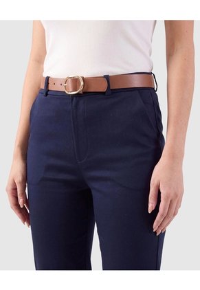 Pantalón Recto Clásico Mujer  Para Mujer Azul Patprimo