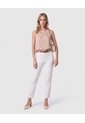 Pantalón Recto Clásico Mujer  Para Mujer Blanco Patprimo de Patprimo