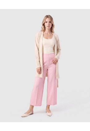 Pantalón Culotte De Tiro Alto Mujer Para Mujer Rosa Patprimo