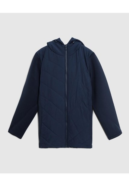 Chaqueta Acolchada Con Capucha Mujer Curvy  Para Mujer Azul Patprimo