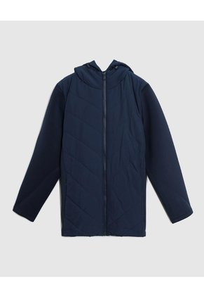 Chaqueta Acolchada Con Capucha Mujer Curvy Para Mujer Azul Patprimo