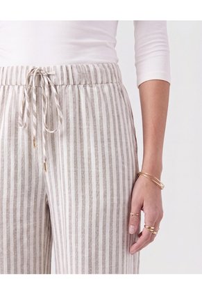 Pantalón Recto Con Cordón Mujer Para Mujer Café Patprimo