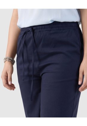 Bermuda Casual Con Cordón Para Mujer Curvy Para Mujer Azul Patprimo