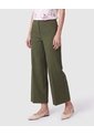 Pantalón Culotte De Tiro Alto Mujer  Para Mujer Verde Patprimo de Patprimo
