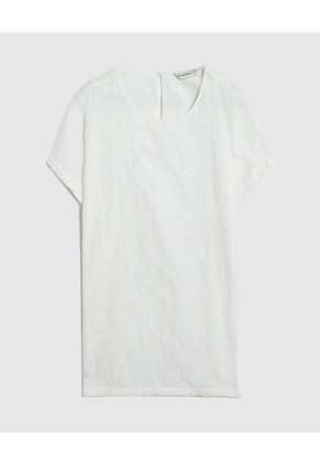Blusa Con Detalle Calado Para Mujer Curvy Para Mujer Blanco Patprimo