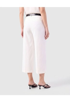 Pantalón Culotte De Corte Amplio Mujer  Para Mujer Blanco Patprimo