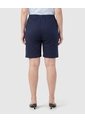 Bermuda Casual Con Cordón Para Mujer Curvy  Para Mujer Azul Patprimo de Patprimo
