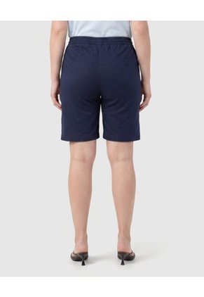 Bermuda Casual Con Cordón Para Mujer Curvy Para Mujer Azul Patprimo
