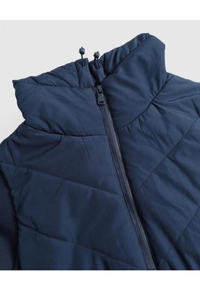 Chaqueta Acolchada Con Capucha Mujer Curvy Para Mujer Azul Patprimo