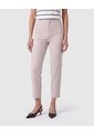 Pantalón Ajustado De Tiro Alto Mujer  Para Mujer Beige Patprimo de Patprimo