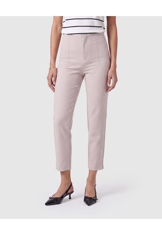 Pantalón Ajustado De Tiro Alto Mujer  Para Mujer Beige Patprimo Patprimo