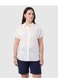 Camisa Calada Botones Para Mujer Curvy  Para Mujer Blanco Patprimo de Patprimo