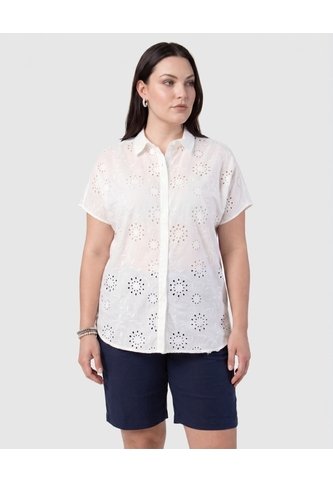 Camisa Calada Botones Para Mujer Curvy  Para Mujer Blanco Patprimo Patprimo
