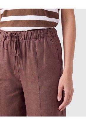 Bermuda Casual Ajustable Con Cordón Mujer Para Mujer Café Patprimo