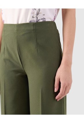 Pantalón Culotte De Tiro Alto Mujer Para Mujer Verde Patprimo