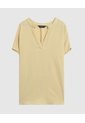 Blusa Con Cuello En V Para Mujer Curvy  Para Mujer Amarillo Patprimo de Patprimo