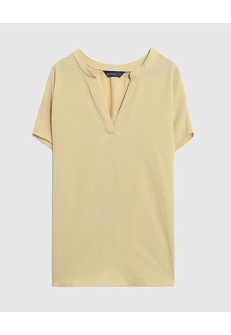 Blusa Con Cuello En V Para Mujer Curvy  Para Mujer Amarillo Patprimo Patprimo