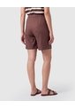 Bermuda Casual Ajustable Con Cordón Mujer  Para Mujer Café Patprimo de Patprimo