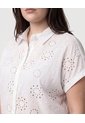 Camisa Calada Botones Para Mujer Curvy  Para Mujer Blanco Patprimo de Patprimo