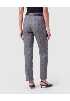 Pantalón Recto Estampado Mujer Para Mujer Gris Patprimo