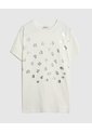 Camiseta Manga Corta Cuello Redondo Mujer Curvy  Para Mujer Crema Patprimo de Patprimo