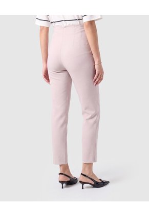 Pantalón Ajustado De Tiro Alto Mujer  Para Mujer Beige Patprimo