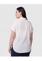 Camisa Calada Botones Para Mujer Curvy  Para Mujer Blanco Patprimo de Patprimo