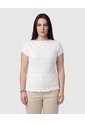 Camiseta De Textura Ligera Para Mujer Curvy  Para Mujer Blanco Patprimo de Patprimo