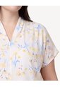 Blusa Estampada De Cuello En V Mujer Curvy  Para Mujer Amarillo Patprimo de Patprimo