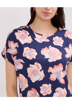 Blusa Para Mujer Manga Corta Color Azul Oscuro Marca Patprimo #30123357