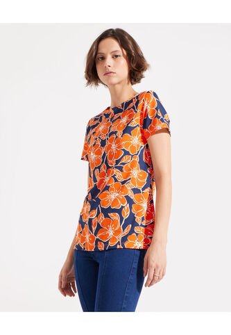 Camiseta Para Mujer Manga Corta Color Naranja Marca Patprimo #30093289 Patprimo