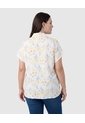 Blusa Estampada De Cuello En V Mujer Curvy  Para Mujer Amarillo Patprimo de Patprimo