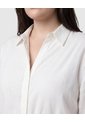 Camisa Unicolor Con Ajuste Cintura Para Mujer Curvy  Para Mujer Blanco Patprimo de Patprimo