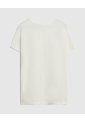 Camiseta Manga Corta Cuello Redondo Mujer Curvy  Para Mujer Crema Patprimo de Patprimo