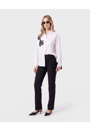 Leggings De Corte Recto Para Mujer Para Mujer Negro Patprimo
