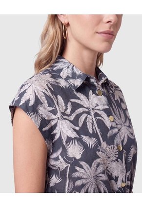Vestido Camisero Midi Para Mujer  Para Mujer Azul Patprimo