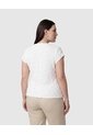 Camiseta De Textura Ligera Para Mujer Curvy  Para Mujer Blanco Patprimo de Patprimo