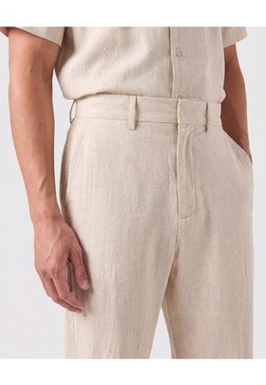 Pantalón Unicolor Fresco Para Hombre Para Hombre Beige Patprimo