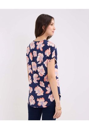 Blusa Para Mujer Manga Corta Color Azul Oscuro Marca Patprimo #30123357