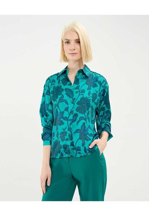 Camisa Para Mujer Manga Larga Color Verde Marca Patprimo #30010691