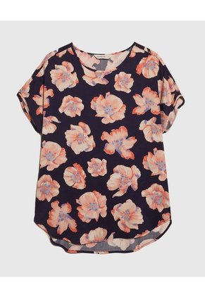 Blusa Para Mujer Manga Corta Color Azul Oscuro Marca Patprimo #30123357