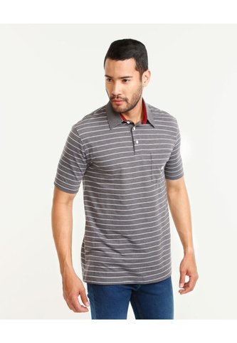 Polo Cuello Duro  Preteñido Bicolor  Para Hombre Negro Patprimo Patprimo