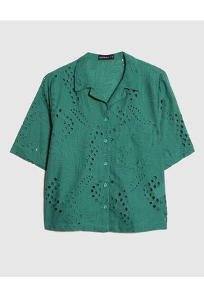 Camisa Para Mujer Manga Corta Color Verde  Marca Patprimo #30010607